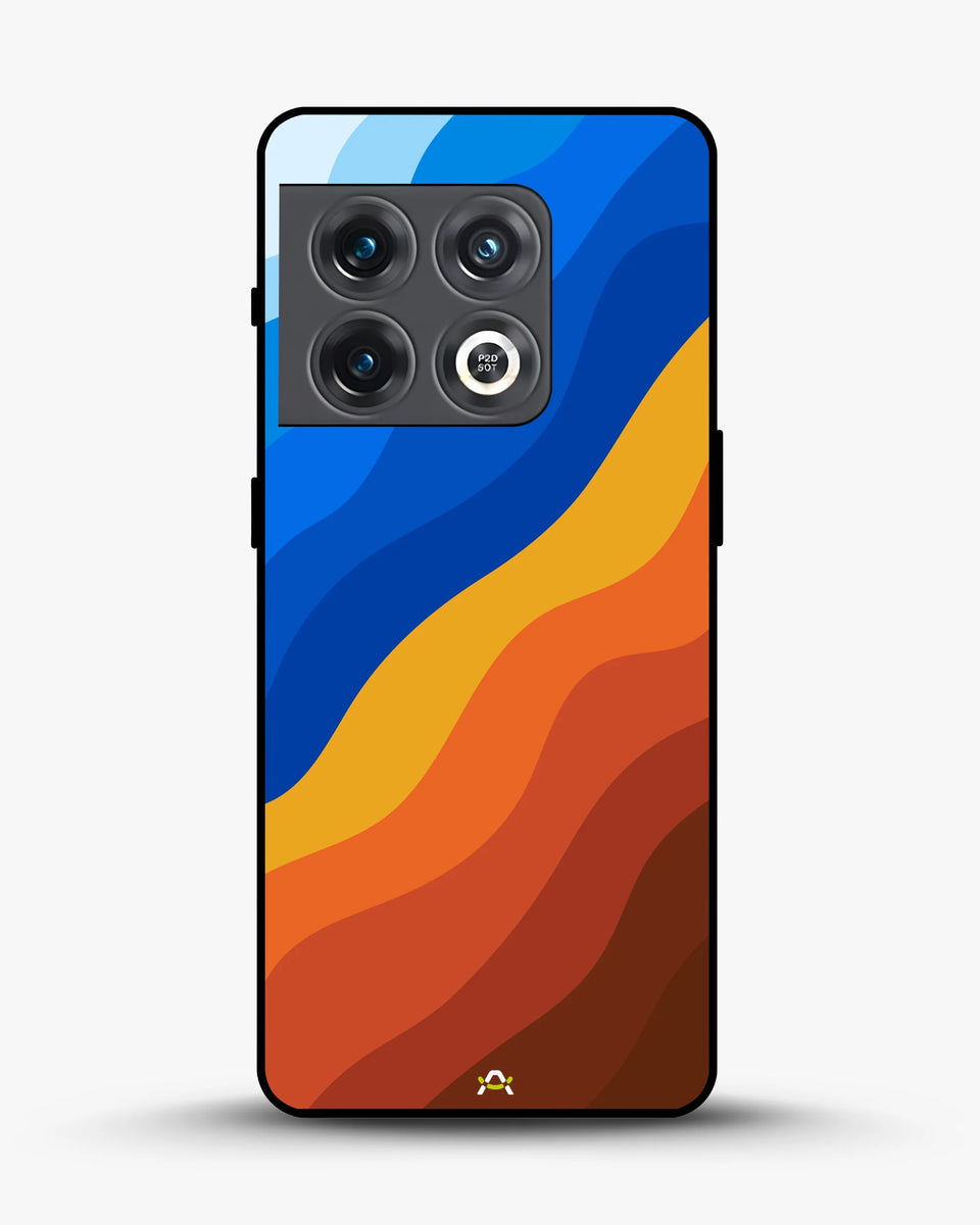 Creslia blue orange wave phone case - blue orange wave phone case oneplus 10 pro