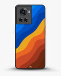 Creslia blue orange wave phone case - blue orange wave phone case oneplus 10r