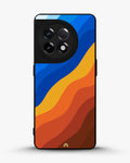Creslia blue orange wave phone case - blue orange wave phone case oneplus 11r