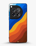 Creslia blue orange wave phone case - blue orange wave phone case oneplus 12r