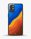 Creslia blue orange wave phone case - blue orange wave phone case oneplus 9r