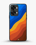 Creslia blue orange wave phone case - blue orange wave phone case oneplus nord 2t