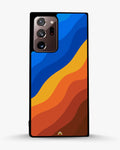 Creslia blue orange wave phone case - blue orange wave phone case samsung galaxy note 20 ultra