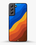 Creslia blue orange wave phone case - blue orange wave phone case samsung galaxy s22