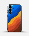 Creslia blue orange wave phone case - blue orange wave phone case samsung galaxy s25