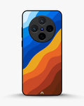 Creslia blue orange wave phone case - blue orange wave phone case vivo x200
