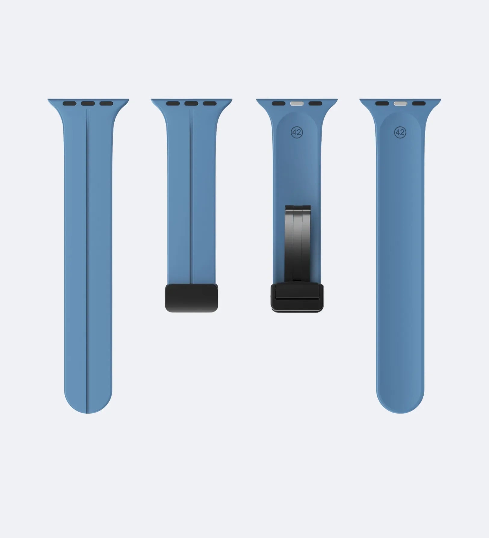 Silicone Magnetic Buckle Apple Watch Band – Blue - Creslia