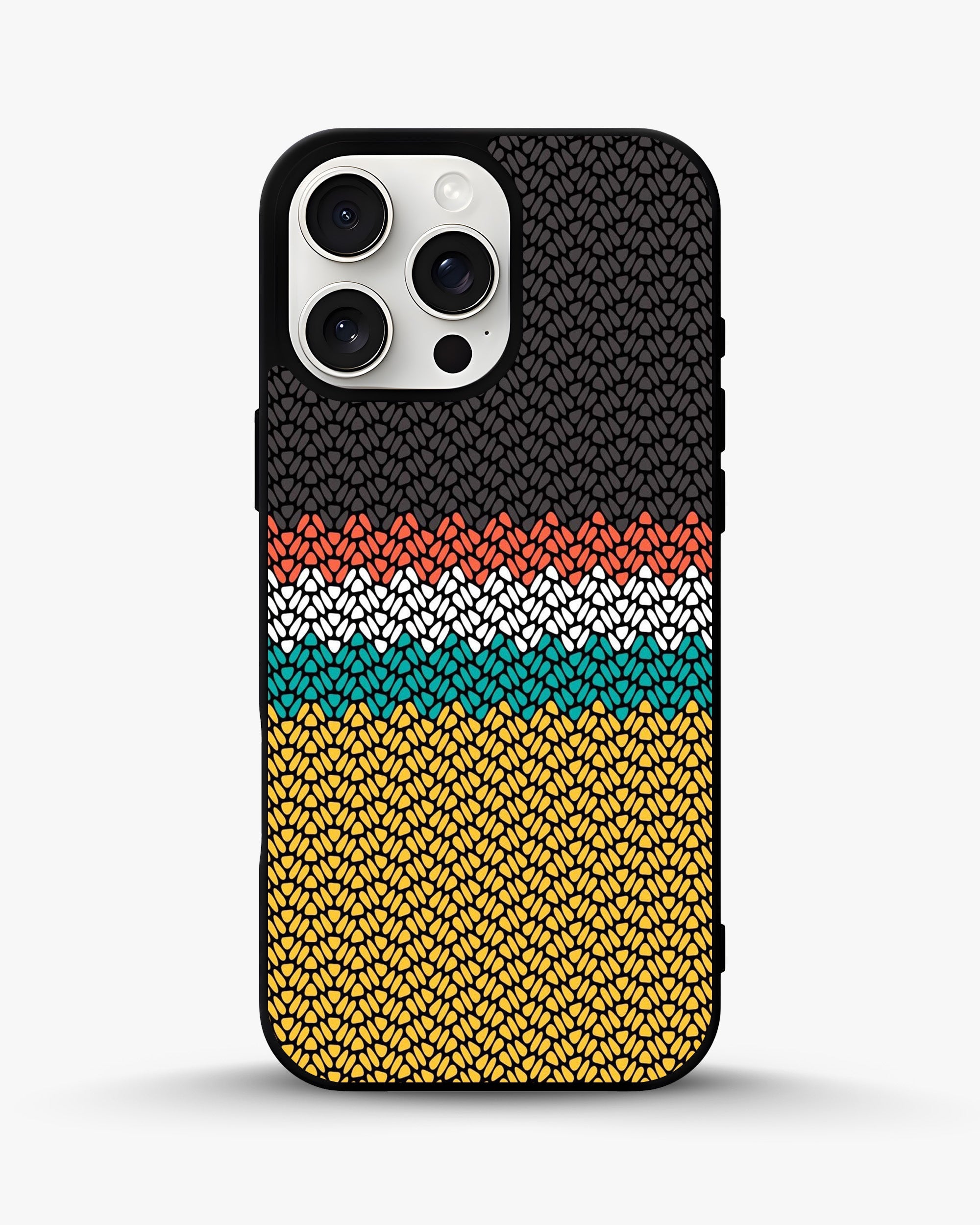 Retro Knit Pattern Designer Phone Case - Boho Colorful Aesthetic