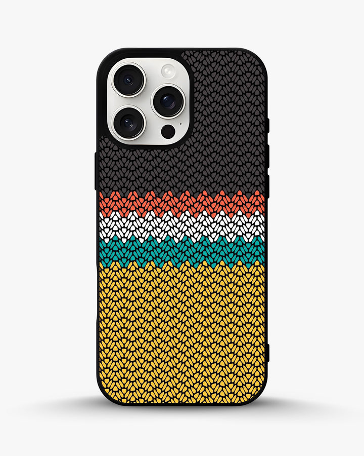 Retro Knit Pattern Designer Phone Case - Boho Colorful Aesthetic