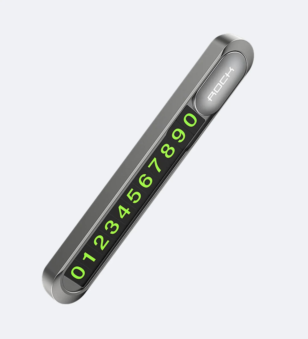 Magnetic Slide-to-Hide Temporary Parking Phone Number Plate (Metal) - Creslia