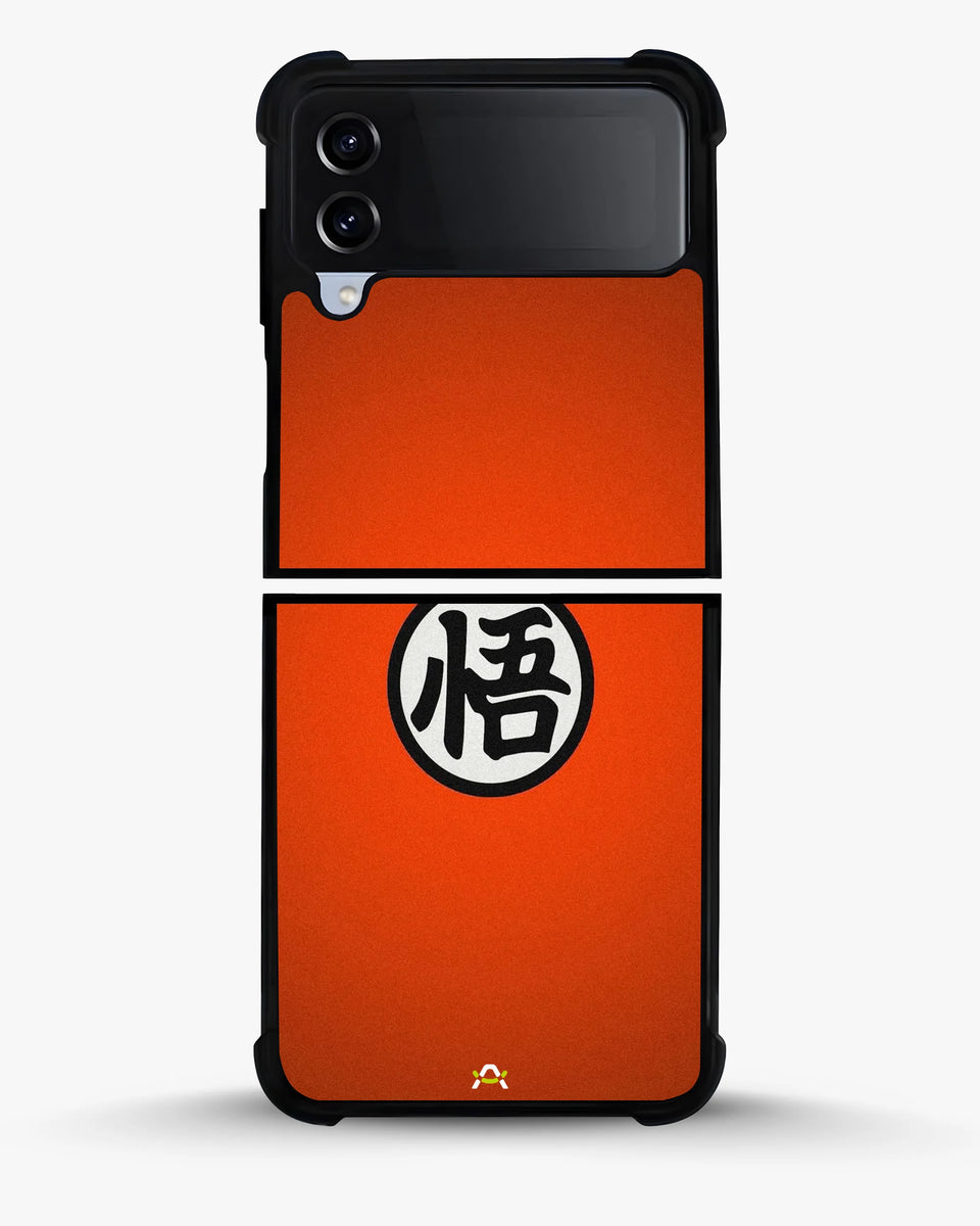 Creslia bold kanji circle phone case - bold kanji circle phone case samsung galaxy z flip 4
