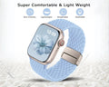 Magnetic Buckle Braided Loop Band for Apple Watch - Red Nylon Strap - Creslia