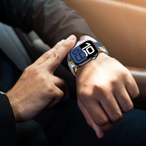 Magnetic Buckle Braided Loop Band for Apple Watch - Brown Nylon Strap