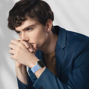 Magnetic Buckle Braided Loop Band for Apple Watch - Brown Nylon Strap