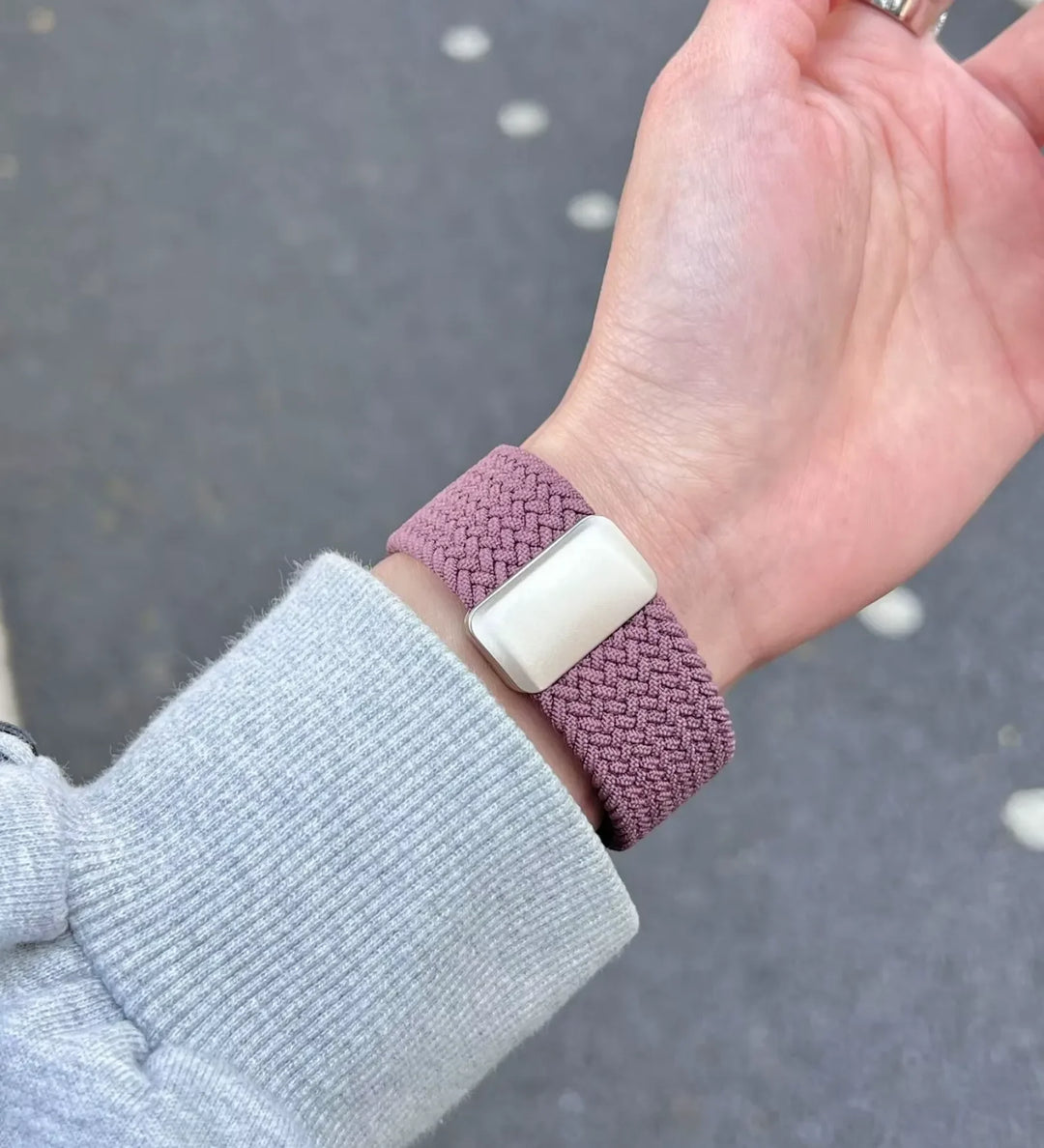Magnetic Buckle Braided Loop Band for Apple Watch - Brown Nylon Strap - Creslia