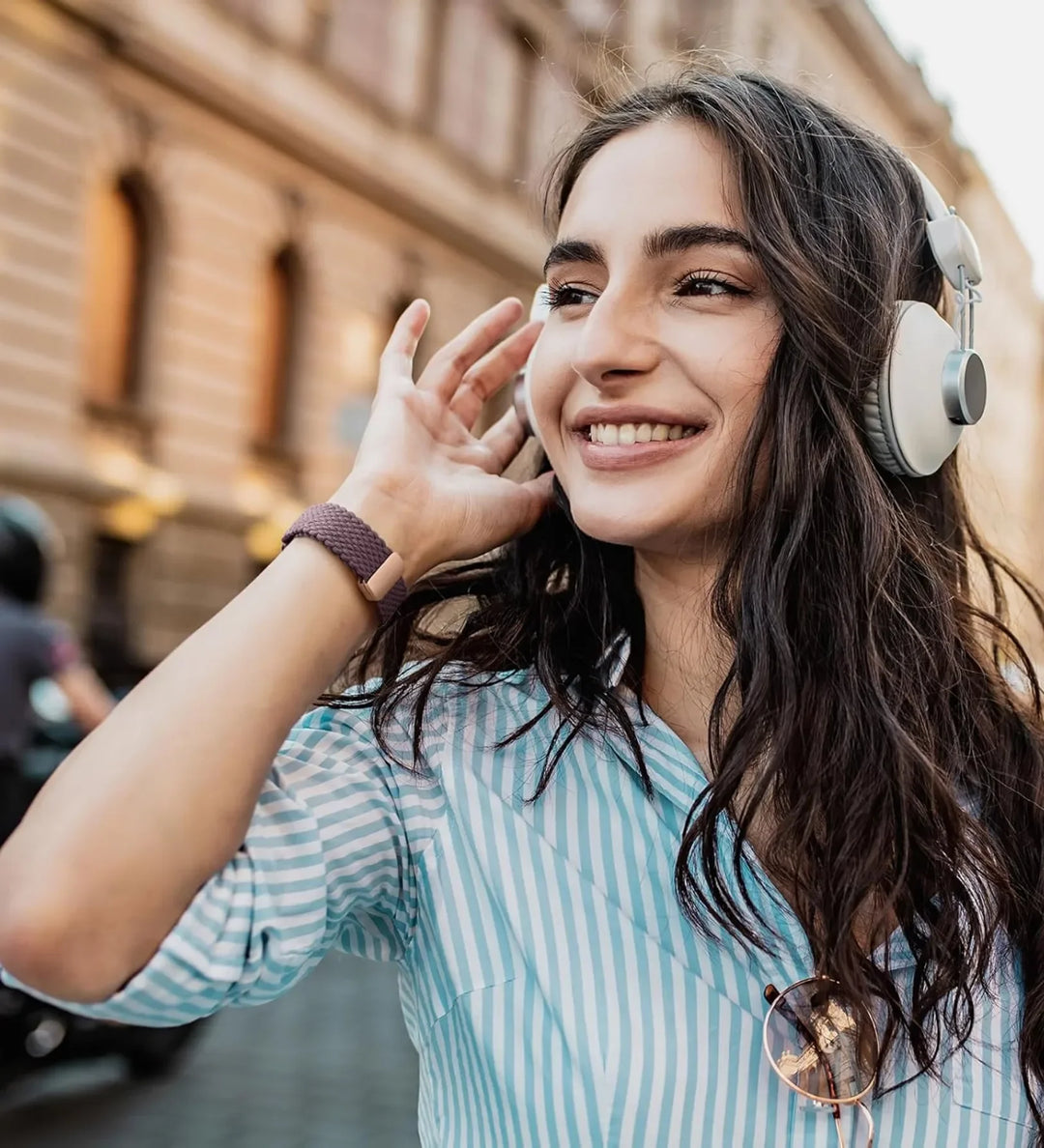 Magnetic Buckle Braided Loop Band for Apple Watch - Brown Nylon Strap - Creslia