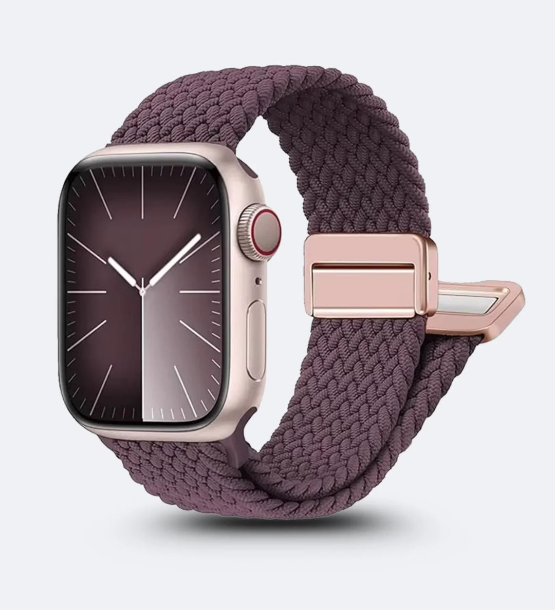 Magnetic Buckle Braided Loop Band for Apple Watch - Brown Nylon Strap - Creslia