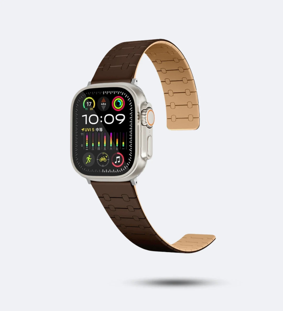 Creslia Magnetic Link Silicone Band for Apple Watch – Brown - Creslia
