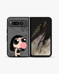 Creslia bubblegum cartoon girl phone case - bubblegum cartoon girl phone case google pixel fold