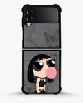 Creslia bubblegum cartoon girl phone case - bubblegum cartoon girl phone case samsung galaxy z flip 4