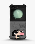 Creslia bubblegum cartoon girl phone case - bubblegum cartoon girl phone case samsung galaxy z flip 6