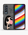 Creslia bubblegum cartoon girl phone case - bubblegum cartoon girl phone case samsung galaxy z fold 4