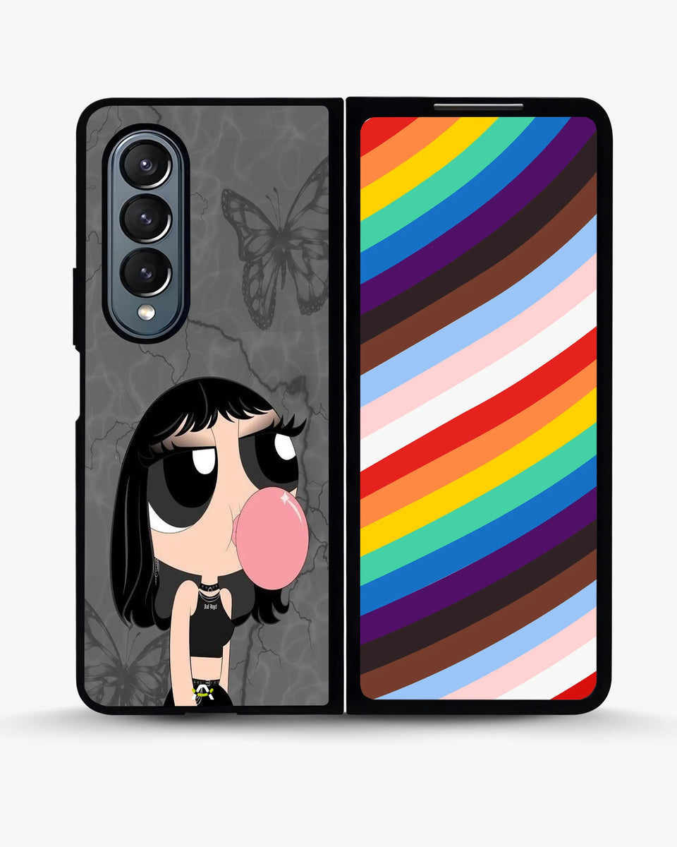 Creslia bubblegum cartoon girl phone case - bubblegum cartoon girl phone case samsung galaxy z fold 4