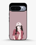 Creslia burgundy hair girl art phone case - burgundy hair girl art phone case google pixel 10 pro xl