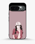 Creslia burgundy hair girl art phone case - burgundy hair girl art phone case google pixel 10 pro