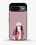 Creslia burgundy hair girl art phone case - burgundy hair girl art phone case google pixel 9