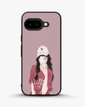 Creslia burgundy hair girl art phone case - burgundy hair girl art phone case google pixel 9a