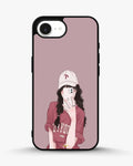 Creslia burgundy hair girl art phone case - burgundy hair girl art phone case iphone 16e