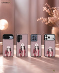 Creslia burgundy hair girl art phone case - burgundy hair girl art phone case mobile banner