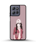 Creslia burgundy hair girl art phone case - burgundy hair girl art phone case moto g 2025