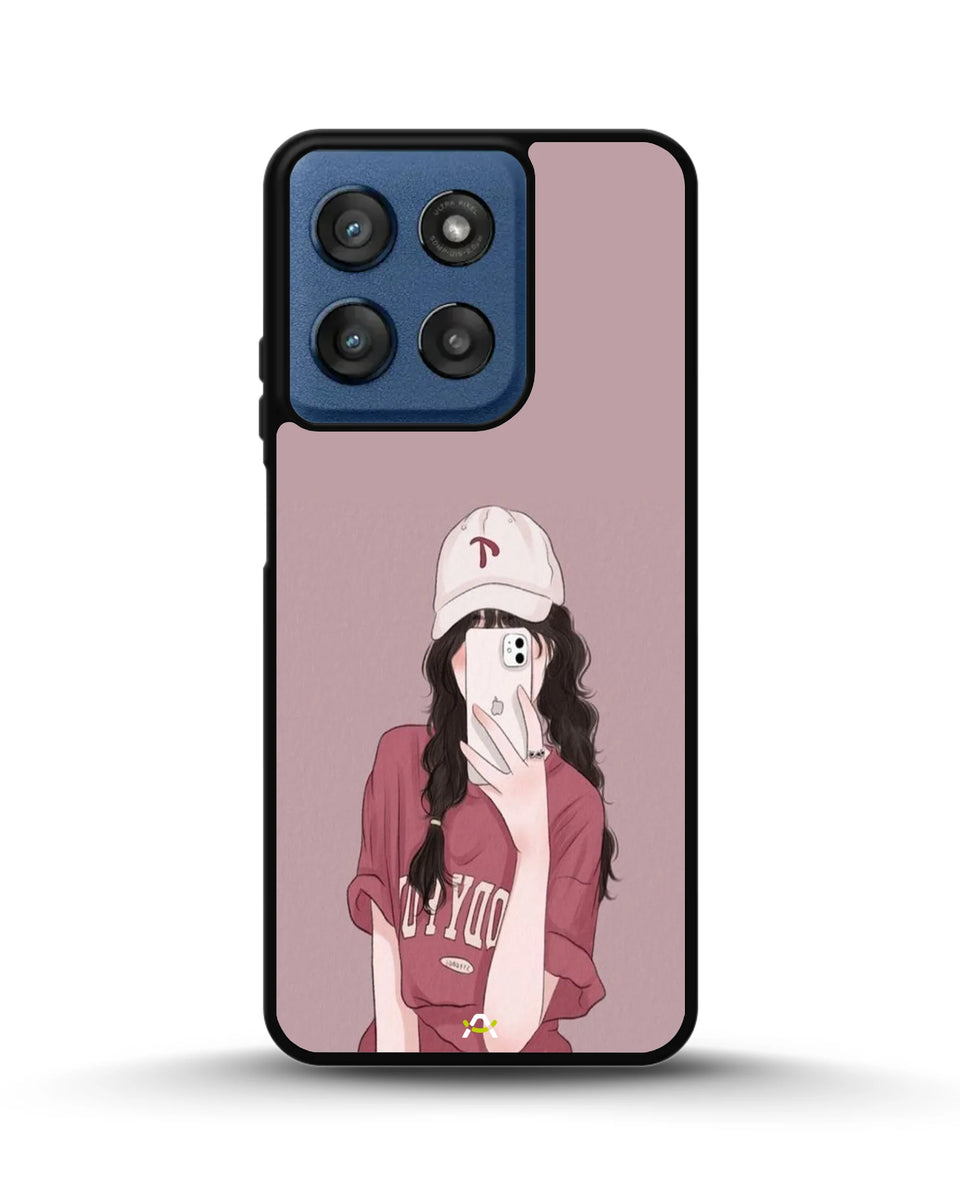 Creslia burgundy hair girl art phone case - burgundy hair girl art phone case moto g stylus 5g 2024