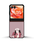 Creslia burgundy hair girl art phone case - burgundy hair girl art phone case motorola razr 2025