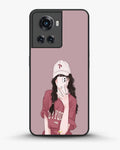 Creslia burgundy hair girl art phone case - burgundy hair girl art phone case oneplus 10r