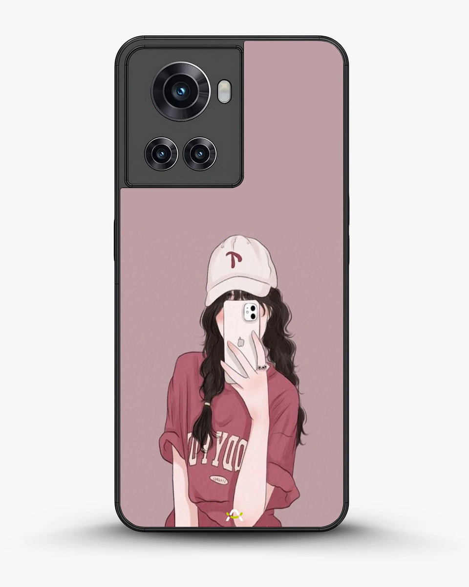 Creslia burgundy hair girl art phone case - burgundy hair girl art phone case oneplus 10r