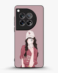Creslia burgundy hair girl art phone case - burgundy hair girl art phone case oneplus 12r