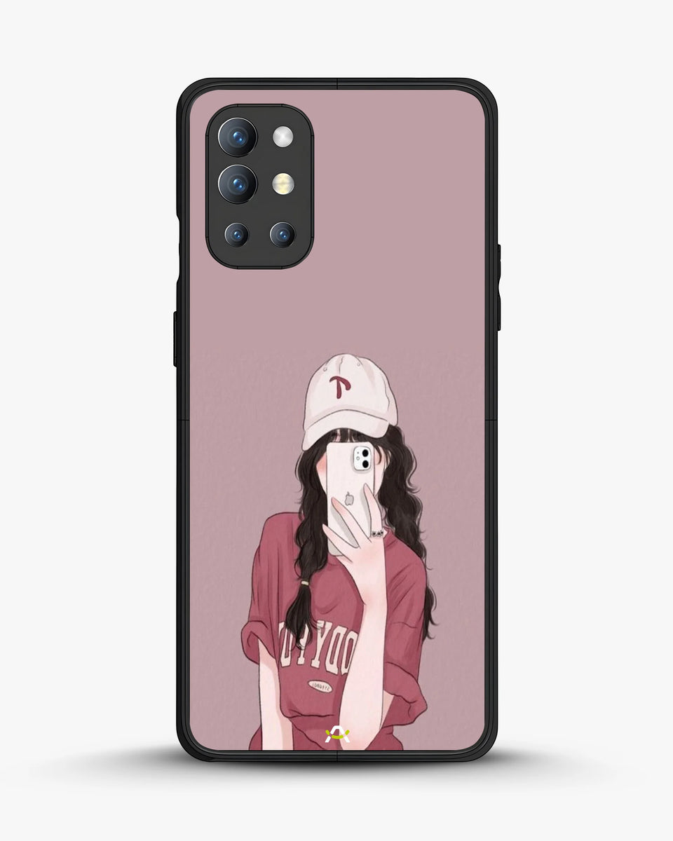 Creslia burgundy hair girl art phone case - burgundy hair girl art phone case oneplus 9r