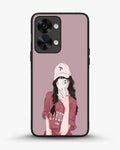 Creslia burgundy hair girl art phone case - burgundy hair girl art phone case oneplus nord 2t