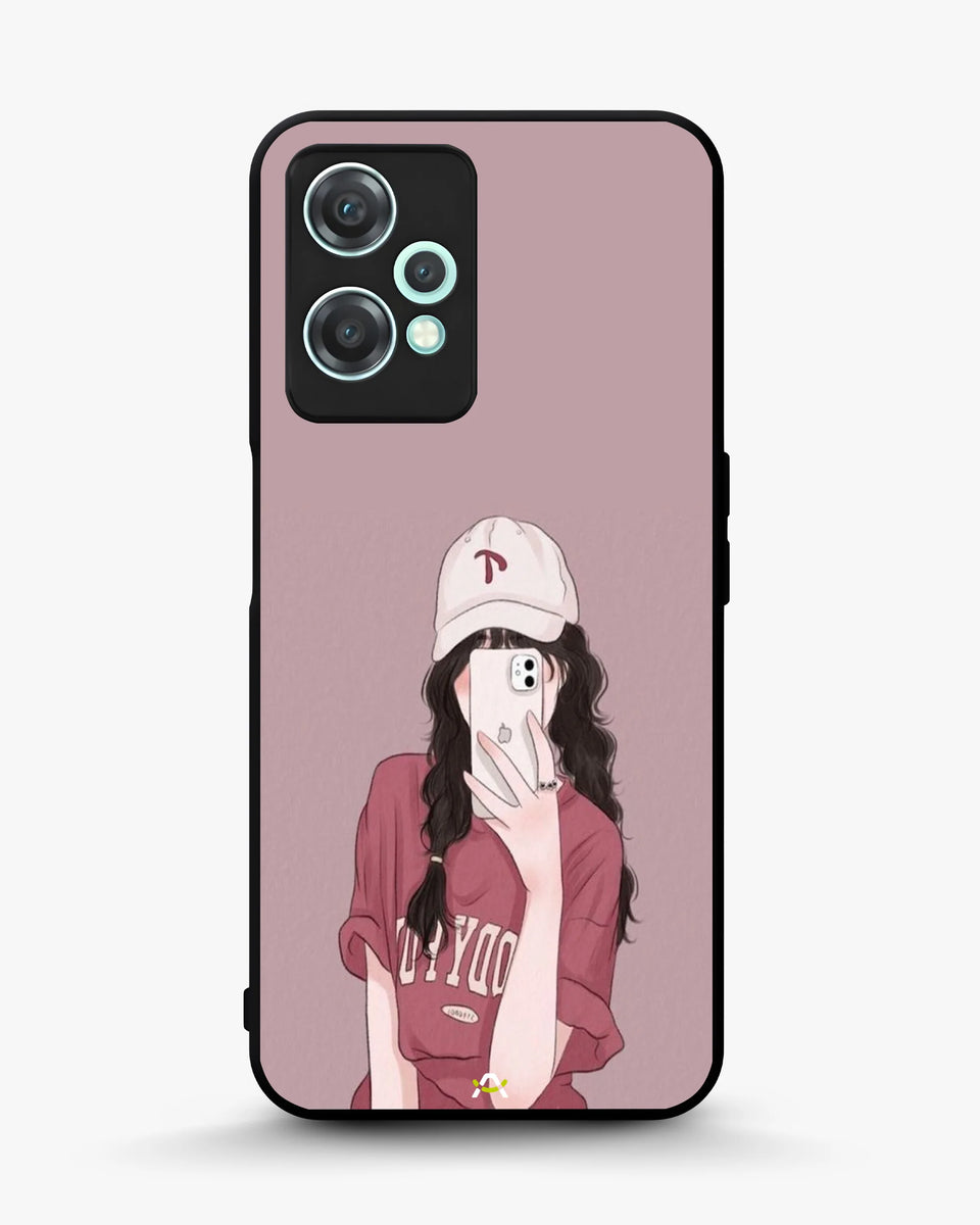 Creslia burgundy hair girl art phone case - burgundy hair girl art phone case oneplus nord ce2 lite