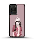 Creslia burgundy hair girl art phone case - burgundy hair girl art phone case samsung galaxy s20 ultra