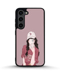 Creslia burgundy hair girl art phone case - burgundy hair girl art phone case samsung galaxy s23 plus