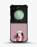 Creslia burgundy hair girl art phone case - burgundy hair girl art phone case samsung galaxy z flip 5