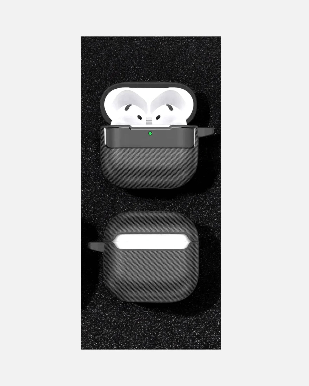 Carbon Texture Case – Rugged Protection with Stylish Design - AirPods 4 – Black - Creslia