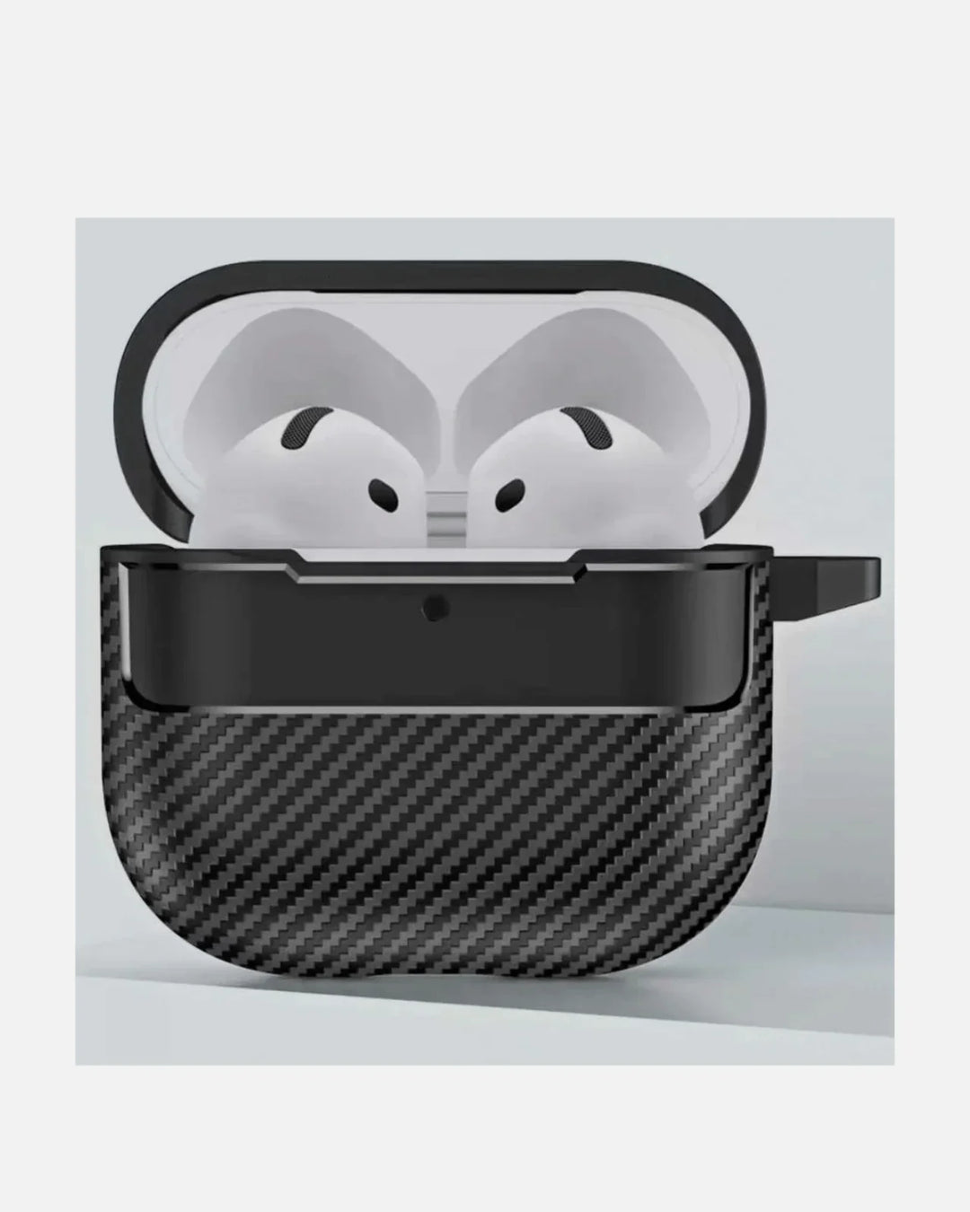 Carbon Texture Case – Rugged Protection with Stylish Design - AirPods 4 – Black - Creslia