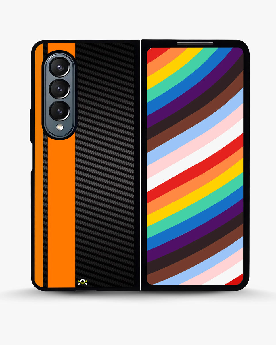 Creslia carbon weave print phone case - carbon weave print phone case samsung galaxy z fold 4