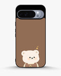 Creslia cartoon bear brown phone case - cartoon bear brown phone case google pixel 10 pro xl