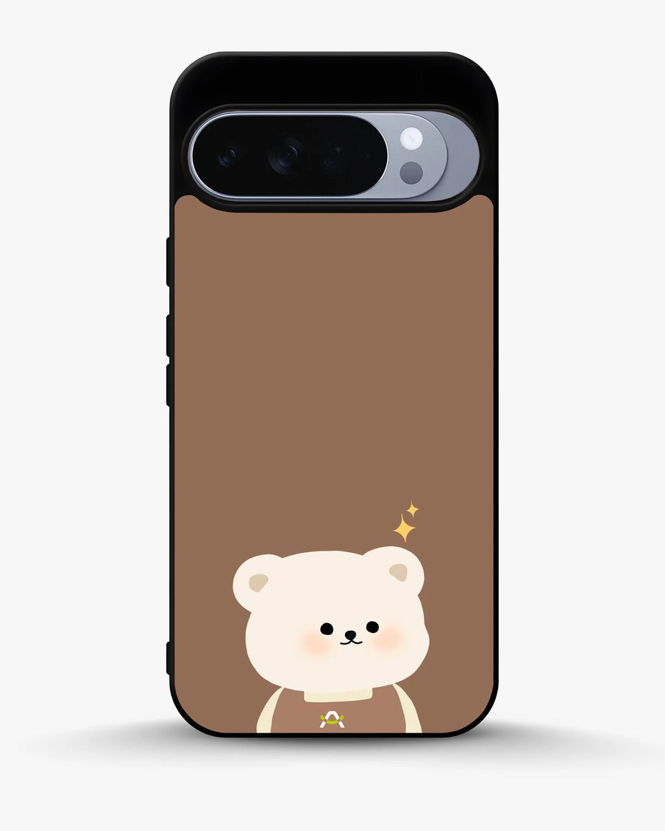Creslia cartoon bear brown phone case - cartoon bear brown phone case google pixel 10 pro xl